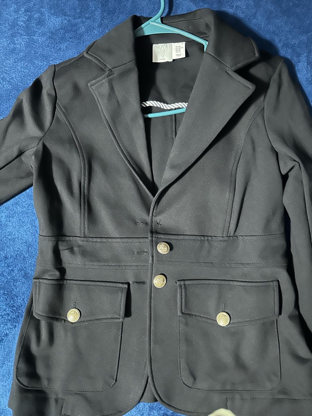 Joie Black Blazer with Gold Buttons